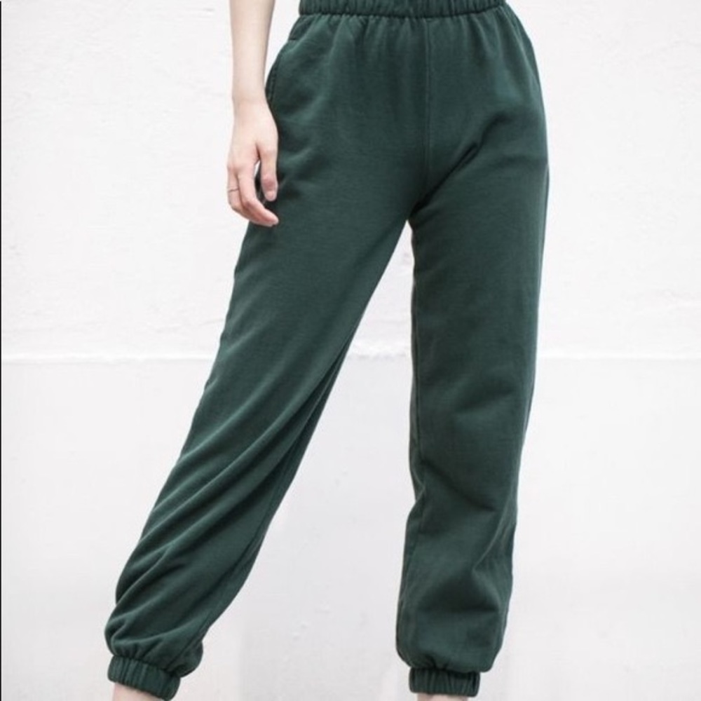 SOLD Brandy Melville dark green sweatpants